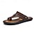 abordables sandales d&#039;extérieur-sandales à orteils en similicuir pour hommes – tongs de style vintage avec rivets décoratifs pour une tenue de plage décontractée en été