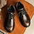 economico Casuale-scarpe oxford stringate in similpelle nera da uomo con cuciture rosse – calzature eleganti, formali e casual per lavoro, affari e uso quotidiano