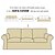 baratos Cobertura de Sofa-Capa de Sofá 100% Algodão 3 Lugares Slipcover de Cor Sólida com Almofadas Revestidas