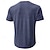 ieftine Tricou casual Henley-Bărbați Tricou Cămașă Henley Tee Top Manșon scurt Simplu Modă Designer De Bază Butonul sus Henley Vacanță Stradă Ieșire Primavara vara Gri Tricou Henley
