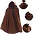 abordables Capas &amp; Capa-Retro Antiguo Medieval Renacimiento Capa capa con capucha Ranger élfico Disfraz Hombre Celta Vikingo Fantasía Víspera de Todos los Santos Carnaval Mascarada Fiesta LARP Adulto Capa