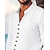 preiswerte Herren Basic Hemden Sets-Herren Guayabera Hemd Zweiteilig Hemd Set Passende Sets Freizeithemd Einfach Urlaub Ausgehen Schwarz Weiß Leicht Blau Langarm Stehkragen Frühling &amp; Sommer Bekleidung Fronttasche