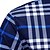 billiga herrskjorta med knäppning-Herr Skjorta Sommarskjorta Casual skjorta Knapp upp skjorta Rutiga skjortor Rubinrött Blå Långärmad Rutig Kavajslag Semester Helgdag Button-Down Kläder Polyester Mode Ledigt Bekväm