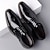 abordables Officiel-chaussures oxford classiques marron à bout golf pour hommes – chaussures habillées à lacets en similicuir pour les affaires et les occasions formelles