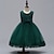 abordables Robes à Fleurs pour Filles-Robe de Demoiselle d&#039;Honneur Fille enfants Fille Robe de princesse Utilisation Mariage Soirée Elégant Magnifique Maille Couleur unie Sans Manches Col Ras du Cou Gris Rouge vin 4 ans et +