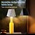 abordables Lampes de table-lampe de table à LED rechargeable - lampe de bureau tactile sans fil alimentée par USB pour 3 couleurs lampe tactile mobile lumière LED 1pc