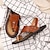 abordables sandales d&#039;extérieur-sandales à orteils en similicuir pour hommes – tongs de style vintage avec rivets décoratifs pour une tenue de plage décontractée en été