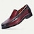 preiswerte Loafer aus hochwertigem Leder-stilvolle burgunderfarbene Leder-Loafer mit handgenähten Brogue-Details für Herren | perfekt für Freizeit und Business Casual