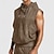 voordelige Sportschool tanktops-SoftFade™ Heren Tanktop Mouwloze Hoodie Mouwloze Hooded Vintage Fleece Casual Actieve Kleding Marineblauw Top Tee voor Heren