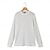 billiga Våffelstickad t-shirt-Herr Våffelskjorta T-shirt T-tröja Långärmad tröja Långärmad Rund hals Vår &amp; Höst Slät Mode Designer Grundläggande Semester Gata Utekväll Mörkgrå Svart Vit Topp t-shirt för män