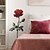 abordables Pegatinas de pared decorativas-Pegatinas de pared para embellecer el fondo de la sala de estar del dormitorio con rosas rojas románticas del día de San Valentín