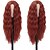 economico Parrucche trendy sintetiche-parrucche per donne parrucca con parte centrale riccia parrucca sintetica dall&#039;aspetto naturale parrucche in fibra resistente al calore per cosplay costume di halloween uso quotidiano per feste