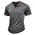 levne Pánská trička pro volný čas-Pánské Tričko Tričko Henley Trička Tričko s krátkým rukávem Krátký rukáv Henley Jaro léto Barevné bloky Módní Designové Základní Slátanina Dovolená ulice Jdeme ven Armádní zelená Top tričko pro muže