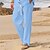 economico Set di camicie basic da uomo-Per uomo camicia di lino 2 pezzi Completo di camicia Camicia estiva Set abbinati Camicia da spiaggia Liscio Da mare Curise Nero Bianco Blu Manica lunga Colletto alla coreana Primavera estate