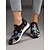 billige Sneakers til kvinner-slip-on joggesko med blomsterpaljett for kvinner - komfortable glitter fritidssko med kilesåle, perfekt for fotturer eller festklær