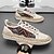 billige Herresneakers-mænds afslappede lærredssneakers med tribal print og jute reb sål – behageligt hverdagsfodtøj