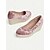 preiswerte Plattformabsätze-Espadrilles-Keilschuhe aus rosa Samt für Damen, lässige Slip-On-Plateau-Flats für den Sommer und den Alltag