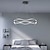 preiswerte Pendelleuchte-moderner linearer LED-Kronleuchter mit weißem Silikagel-Schirm, einstellbare Hängelänge, weiß, dritter Gang, Dimmfunktion, 110-240 V
