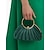 billige Hånd- og aftentasker-grøn elegant plisseret fløjl clutch med guldring håndtag - kvinders aften håndtaske, perfekt til bryllupper, fester og formelle begivenheder