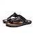 abordables sandales d&#039;extérieur-sandales à orteils en similicuir pour hommes – tongs de style vintage avec rivets décoratifs pour une tenue de plage décontractée en été