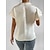 baratos Blusas Simples Femininas-Mulheres Blusa Côr Sólida Diário à moda Casual Manga Curta Gola Redonda Tops regulares Diário Patchwork Preto Branco Rosa Verão Primavera Outono