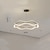 preiswerte Pendelleuchte-moderner linearer LED-Kronleuchter mit weißem Silikagel-Schirm, einstellbare Hängelänge, weiß, dritter Gang, Dimmfunktion, 110-240 V