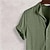 abordables Clásico-Hombre camisa de lino Camisa con cuello mao Camisa casual Plano Vacaciones Festivos Negro Blanco Amarillo Rosa Manga Corta Cuello alto Primavera verano Ropa Bolsillo delantero