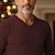 preiswerte Herrenpullover-Herren Weihnachtspullover Kleid Pullover Wollpullover Pullover Gerippt Stricken Standard Strick Schmaler Schnitt Glatt V Ausschnitt Moderne zeitgenössische Weihnachten Arbeit Bekleidung Winter Wein
