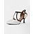 abordables Zapatos de baile latino-Zapatos de baile latino elegantes de gamuza negra para mujer con suela de gamuza suave y correa con brillo | Perfectos para practicar y actuar