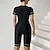 billige One Pieces Rash Guards-Dame Rash-guard One-Piece Badetøy Lapper Trykket Forside Glidelås Hurtigtørkende Lettvekt Pustende Kortermet Kroppsdrakt Badedrakt Surfing Strand Vannsport Sommer