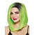 abordables Perruques de carnaval-perruque bob vert citron pour femme pour carnaval