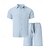 billiga Basic skjortor för män-Herr 2 delar Skjorta set Sommar set Matchande set Casual skjorta Knapp upp skjorta Svart Vit Ljusgrön Blå Grön Kortärmad Slät Krage Semester Dagligen Kläder Mode Ledigt Bekväm