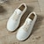 economico Sneakers da uomo-scarpe espadrillas da uomo in tela beige con lacci e suola in corda di juta – comode calzature estive casual