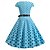 billige Kjoler-1950'erne Retro / vintage rockabilly Kjoler Swing kjole Flare kjole Polkaprikker Figursyet Gynge Udklædning Dame Valentinsdag Fest Stævnemøde tefest Voksne Kjole Forår sommer