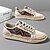 billige Herresneakers-mænds afslappede lærredssneakers med tribal print og jute reb sål – behageligt hverdagsfodtøj