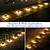 abordables Luces de suelo-1 luz solar enterrada hexagonal: iluminación exterior para terrazas, escaleras y senderos de jardín