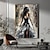 cheap Oil Paintings-Handmade Original Dancing Girl Oil Painting On Canvas Abstract Figure Art Painting Large Violin Wall Art Bedroom Wall Decor Handmade Gift No Frame