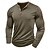 tanie Casualowa koszulka Henley-Męskie Koszulka z guzikami Podkoszulek Koszula Henley Koszulki Długi rękaw Henley Wiosna i jesień Niejednolita całość Moda Designerskie Podstawowy Niejednolita całość Urlop Ulica Wyjściowe Wino