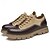 baratos Casual-sapatos masculinos duráveis de couro sintético e camurça com cadarço – calçados casuais elegantes para uso diário e ao ar livre
