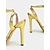 voordelige Nachtleven feest-Gouden, met strass versierde, open stiletto sandalen voor dames met bandjes - perfect voor bruiloften of avondevenementen