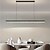 abordables Éclairages pour îlot-Lampe suspendue linéaire moderne de style cristal à intensité variable avec télécommande, lampe d&#039;éclairage d&#039;îlot en métal pour salle à manger 100 cm 110-240 V