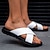 cheap Outdoor Sandals-Men's Casual Cross-Strap Sandals, Comfortable Faux Leather Summer Slide Shoes for Outdoor and Beach Wear