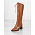 preiswerte Modische Stiefel-stylische braune Damen Schnürstiefelette aus Kunstleder mit Blockabsatz | perfekt für Herbst und Winter