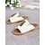 abordables Sandales Décontractées-sandales à enfiler en léopard pour femmes avec détails à pompons, chaussures décontractées en similicuir pour la plage d&#039;été et le quotidien