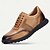 abordables Zapatillas de cuero premium-Zapatillas elegantes de cuero marrón con cordones y detalles perforados para hombre | Perfectas para uso casual y de negocios