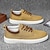 voordelige Herensneakers-heren casual veterschoenen van canvas – lichtgewicht ademende schoenen met leren accenten, perfect voor dagelijks gebruik en buitenactiviteiten