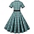billige Kjoler-1950'erne Retro / vintage rockabilly Kjoler Swing kjole Flare kjole Ternet / Gingham Figursyet Gynge Udklædning Dame Valentinsdag Fest Stævnemøde tefest Voksne Kjole Forår sommer