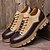baratos Casual-sapatos masculinos duráveis de couro sintético e camurça com cadarço – calçados casuais elegantes para uso diário e ao ar livre