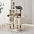 cheap Cat Trees-57.87&quot; Cat Tree/Cat Tree House and Towers for Large Cat/Cat Climbing Tree with Cat Condo/Cat Tree Scratching Post/Multi-Level Large Cat Tree