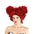 economico Parrucche dei personaggi dei film-Parrucche Cosplay Rosso Riccio Capelli Sintetici Corto Parrucche Per donna Parrucche Per la festa